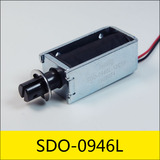 SDO-0946L系列電磁鐵，型號：SDO-0946L-12C10，應(yīng)用：貼片機(jī)，大?。?6.4*23*18mm，電壓：DC12V，電流：1.2A，電阻：10Ω，功率：14.4W