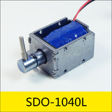 SDO-1040L系列電磁鐵，型號(hào)：SDO-1040L-24A30，應(yīng)用：ATM機(jī)柜員機(jī)，大?。?0.8*29*24mm，電壓：DC24V，電流：0.8A，電阻：30Ω，功率：19.2W