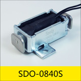 SDO-0840S系列電磁鐵，型號：SDO-0840S-12A10，應(yīng)用：智能門鎖，大小：40*20.5*17mm，電壓：DC12V，電流：1.2A，電阻：10Ω，功率：14.4W