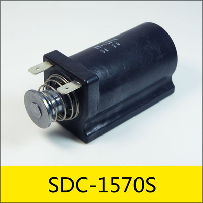zanty SDC-1570Sシリーズソレノイド，型番：SDC-1570S-10A02，使用：高圧保護用ロック，電圧：DC10V，電流：5A，抵抗：2Ω，パワー：50W