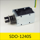 SDO-1240S系列電磁鐵，型號(hào)：SDO-1240S-06C06，應(yīng)用：ATM機(jī)，大?。?0*29*24mm，電壓：DC6V，電流：1A，電阻：6Ω，功率：6W