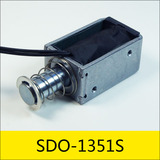 SDO-1351S系列電磁鐵，型號：SDO-1351S-110B35.5，電力系統(tǒng)高壓保護(hù)電柜鎖，51*32*25mm，電壓：DC110V，電流：3.1A，電阻：35.5Ω，功率：341W