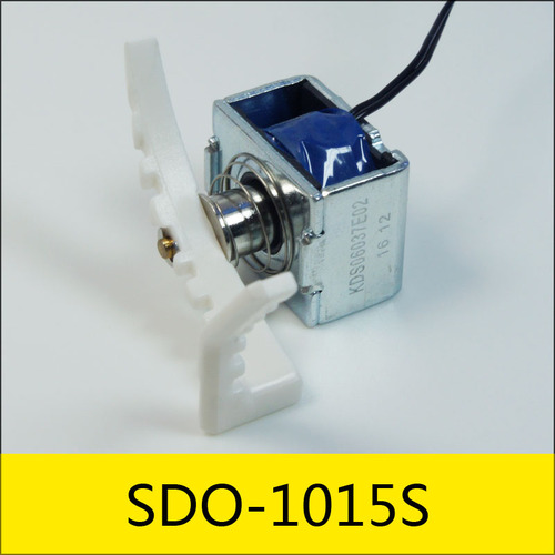 SDO-1015S系列電磁鐵，型號：SDO-1015S-12A30，應用：販賣機，大?。?5*23*19mm，電壓：DC12V，電流：0.4A，電阻：30Ω，功率：4.8W