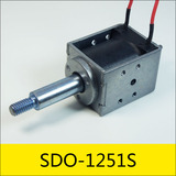 SDO-1251S系列電磁鐵，型號(hào)：SDO-1251S-12A2.4，應(yīng)用：地鐵過(guò)閘機(jī)鎖，大?。?0*41*37mm，電壓：DC12V，電流：5A，電阻：2.4Ω，功率：60W