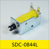 zanty SDC-0844L系列電磁鐵，型號：SDC-0844L-12B4.4，應用：自動販賣機，44.2*23.5*21.5mm，電壓：12V，電流：2.73A，電阻：4.4Ω，功率：32.7W