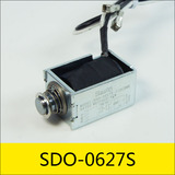 SDO-0627S系列電磁鐵，型號(hào)：SDO-0627S-110C390，應(yīng)用：面包機(jī)調(diào)料投放開(kāi)關(guān)，大?。?6.8*18*14mm，電壓：AC110V，電流：0.4A，電阻：390Ω，功率：80W