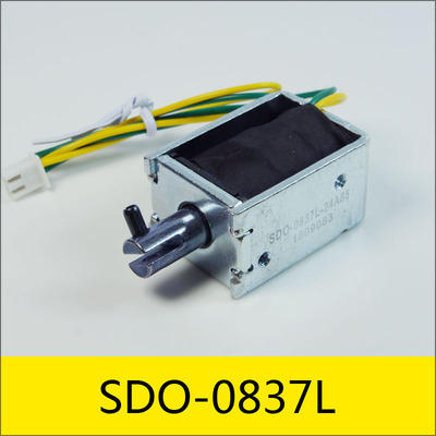 SDO-0837L series solenoid,application: cash box / vending machine, DC24V, 0.28A, 85Ω, power: 6.8W