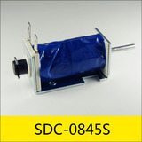 zanty SDC-0845S系列电磁铁，型号：SDC-0845S-240A184，大小：44.2*23.5*21.5mm，电压：DC240V，电流：1.05A，电阻：184Ω，功率：253W