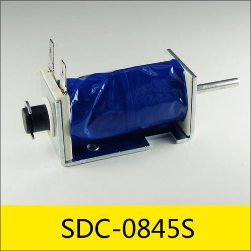 zanty SDC-0845S系列電磁鐵，型號(hào)：SDC-0845S-240A184，大?。?4.2*23.5*21.5mm，電壓：DC240V，電流：1.05A，電阻：184Ω，功率：253W