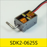 SDK2-0625Sシリーズキープソレノイド，サイズ：25*16*13mm，電圧：DC12V，電流：2A，抵抗：6Ω，パワー：24W