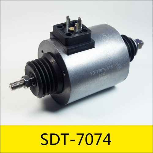 SDT-7074系列電磁鐵，型號：YD-T7074-576，應用：軌道交通設備檢測，大?。?0*74mm，電壓：DC48V，電流：0.55A，電阻：87Ω，功率：26.5W