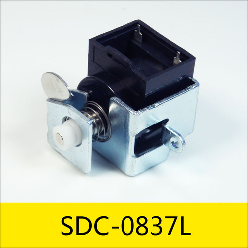 zanty SDC-0837L系列電磁鐵，型號：SDC-0837L-06C09，應用：美國槍彈柜鎖，大小：36.45*34.4*30.85mm，電壓：DC6V，電流：0.67A，電阻：9Ω，功率：4W