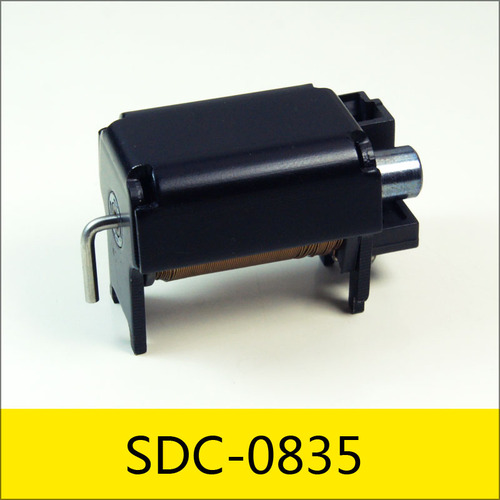 zanty SDC-0835系列電磁鐵，型號：YD-U835-349，應(yīng)用：汽車遠近光切換。35*26.4*30.6mm，電壓：DC12V，電流：0.56A，電阻：21Ω，功率：6.7W